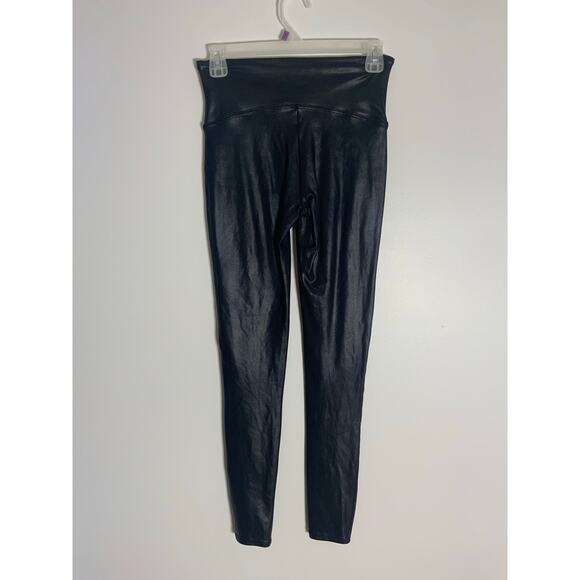 Spanx Shiny Faux Leather Leggings size medium - Picture 3 of 3